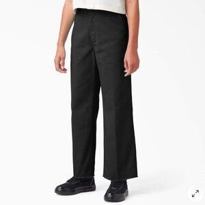 Dickies Womens Regular Fit Cropped Pants Black Size 2